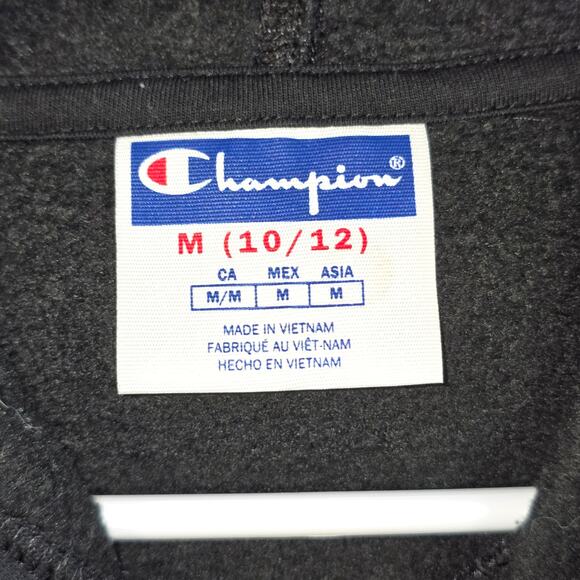 Champion Black Hoodie Kids Size M (10/12) - Picture 5 of 11
